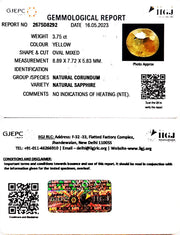 3.75/CT Natural Ceylonese Pukhraj with Govt Lab Certificate (6771)